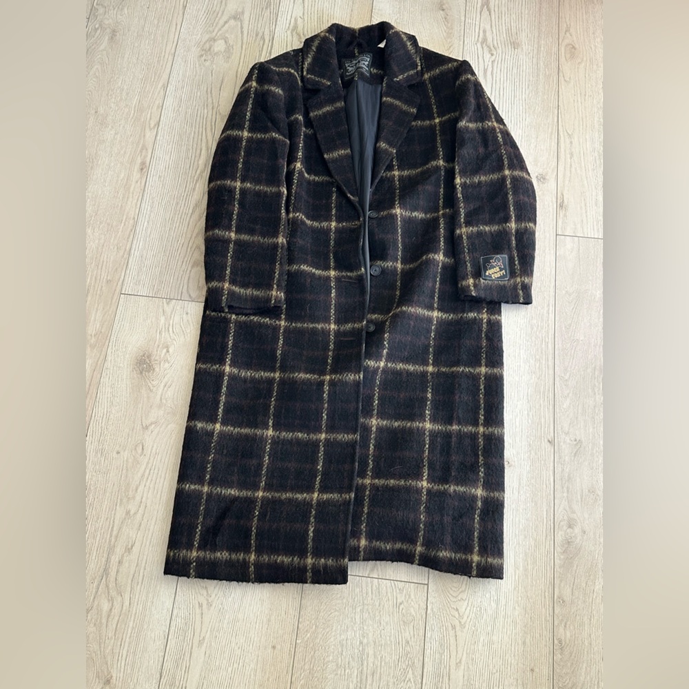 Levi's Black and Brown Wool Car Coat